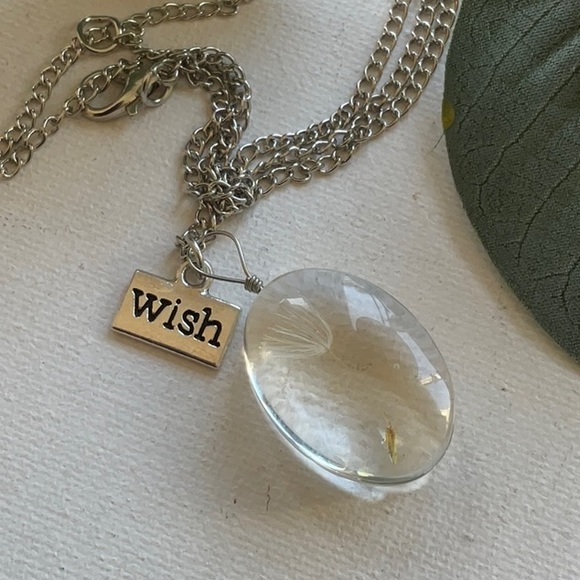 Summer Special….Make a Wish Dandelion Charm Necklace. Best of Wishes Gift - Picture 7 of 7